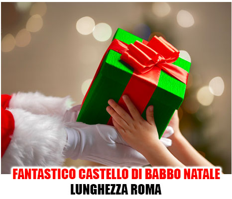 Doni di Babbo Natale al Fantastico Castello di Babbo Natale Lunghezza Roma